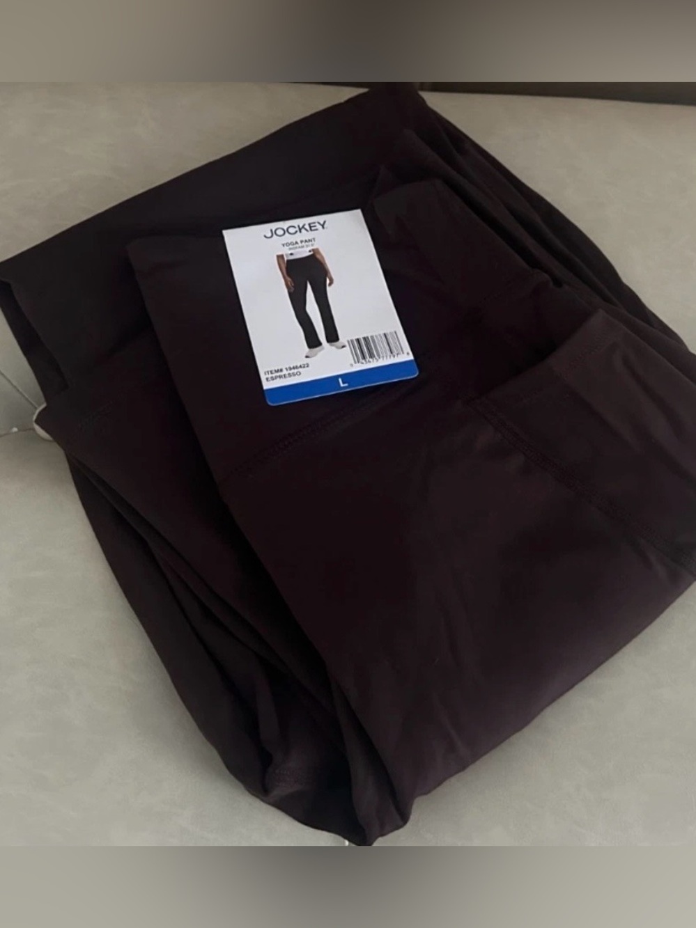 NWT: Jockey woman flare Yoga Pants - Brown; Size Small & XL